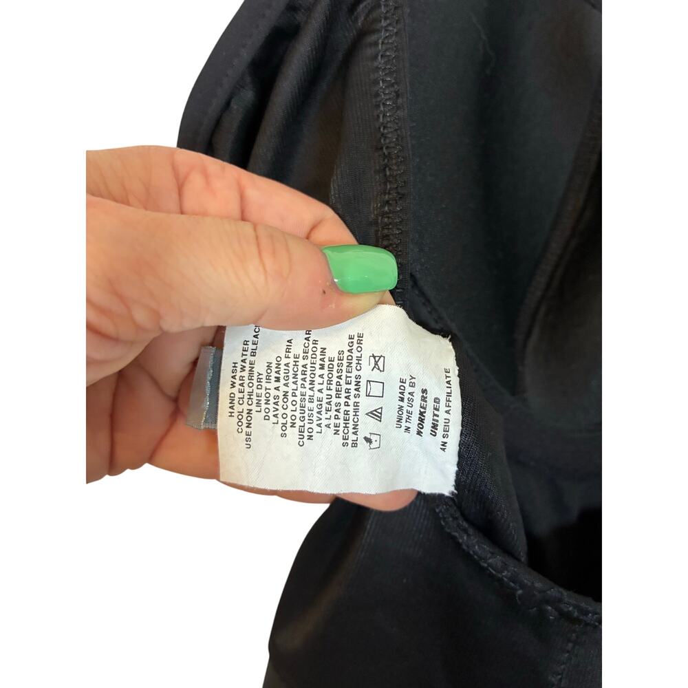 Miracle Suit Magicsuit Rita Black Swimsuit Ruched Flyaway Tummy Control Size 14 - Picture 6 of 7